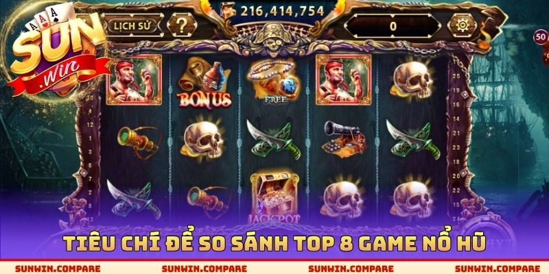 Tiêu chí để so sánh Top 8 Game nổ hũ