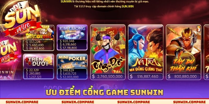SUNWIN 8 Ưu điểm cổng game SUNWIN